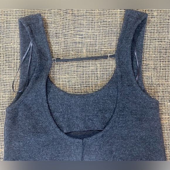 Zara Gael Grey Sleeveless Mini Dress, Sz S, Scoop Neckline, Straight A-line - Picture 3 of 7